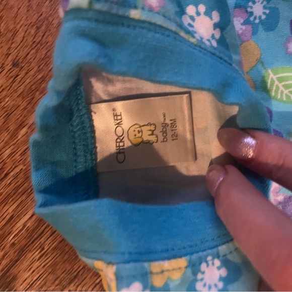 Vintage  Kids Floral Shirt - Blue, Yellow, Purple - Picture 3 of 4